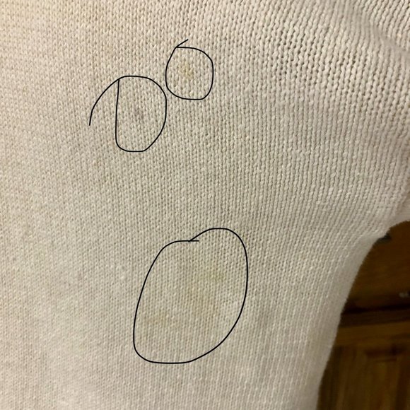 Cute Off White 90s Vintage V-Neck Cardigan Sweater - Size Medium - Picture 9 of 9